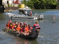 Patrol boat stands by as racers get ready